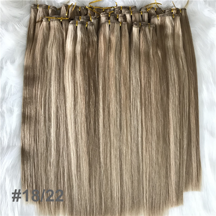  Piano color 18/22 hand tied weft with full cuticle intact   C91
